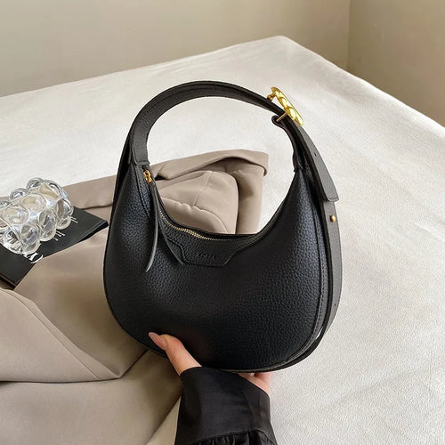 Damska Torebka Półksiężyc – Elegancka Torebka na Ramię i Crossbody z Ekoskóry
