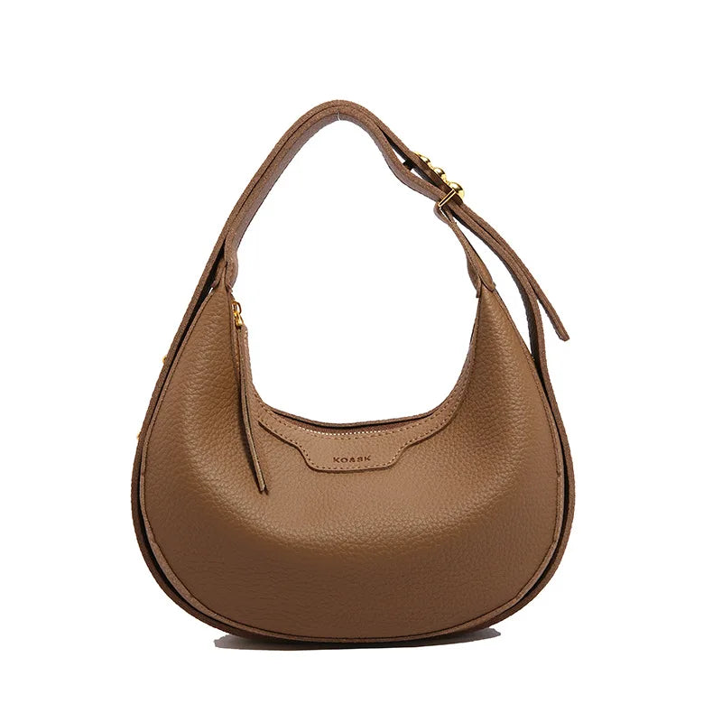 Damska Torebka Półksiężyc – Elegancka Torebka na Ramię i Crossbody z Ekoskóry