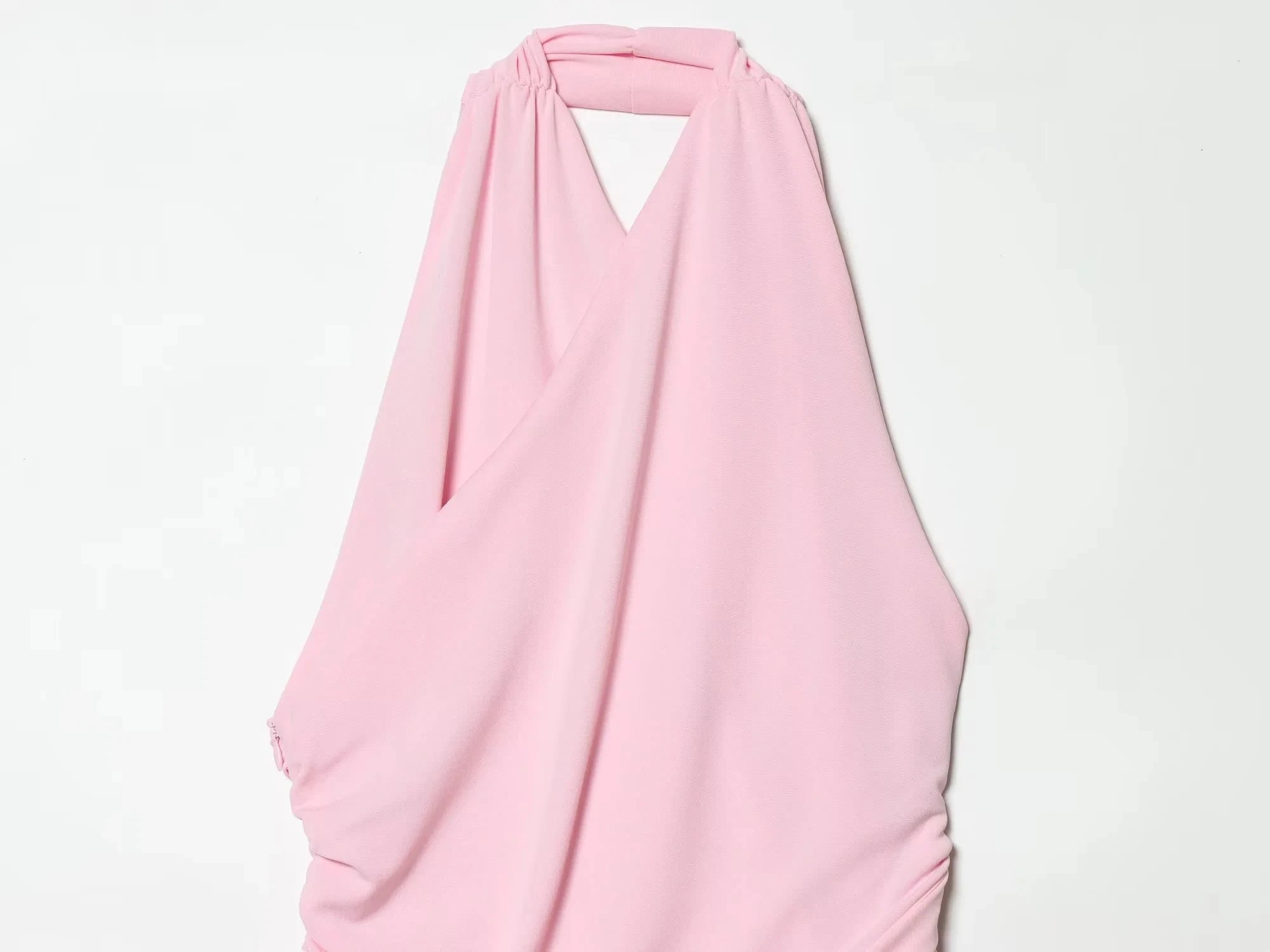 Elegancka Sukienka Mini z Wiązaniem na Szyi i Odkrytymi Plecami